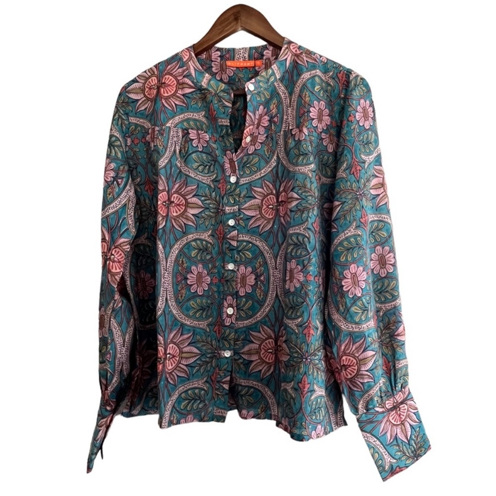 Oliphant Wide Blouse in Monaco Teal